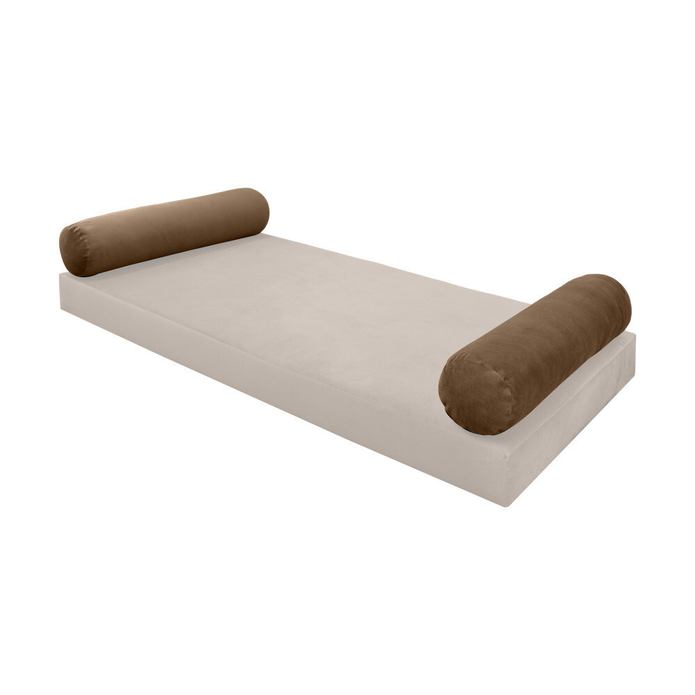 STYLE V5 Twin Velvet Knife Edge Indoor Daybed Bolster Pillow |COVER ONLY| AD308