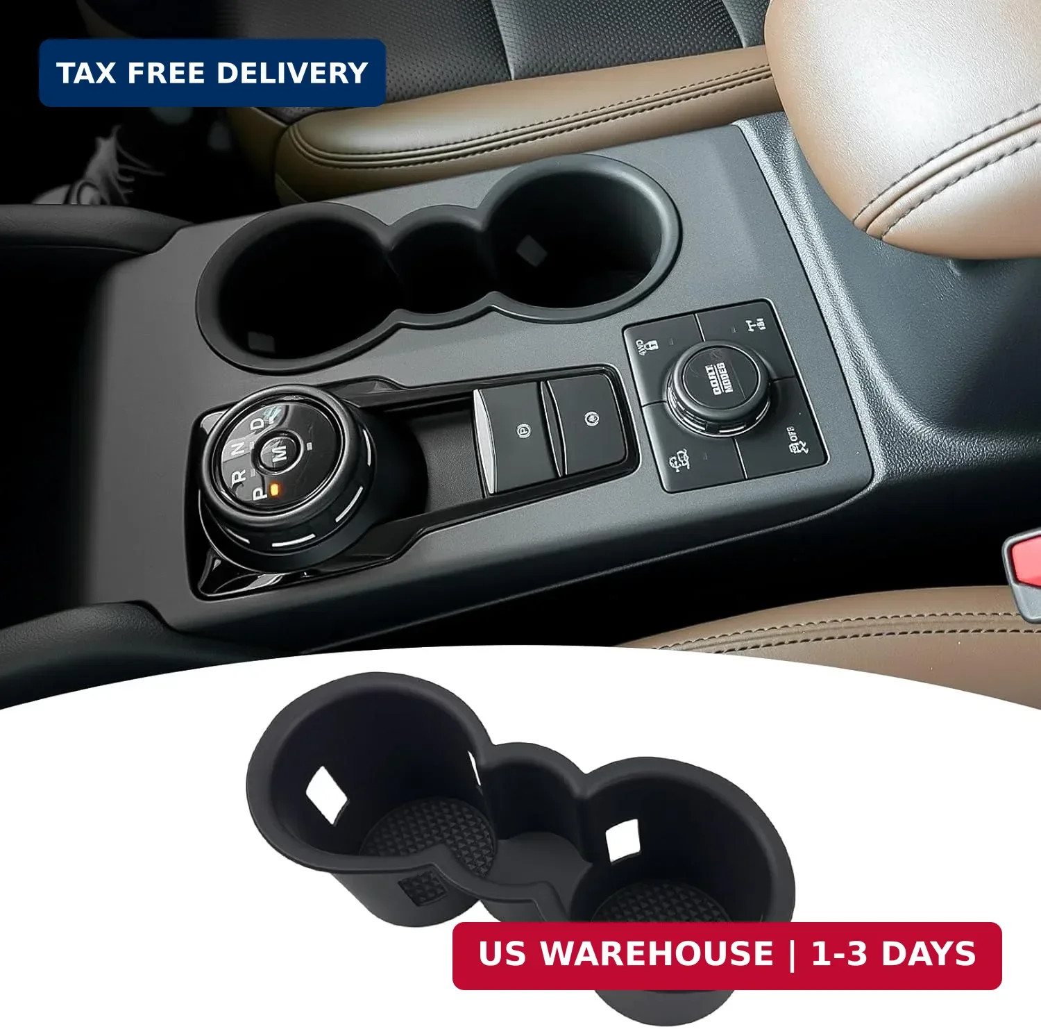 Center Console Cup Holder Compatible with 2020-2025 Ford Escape/2021-2025 Bronco