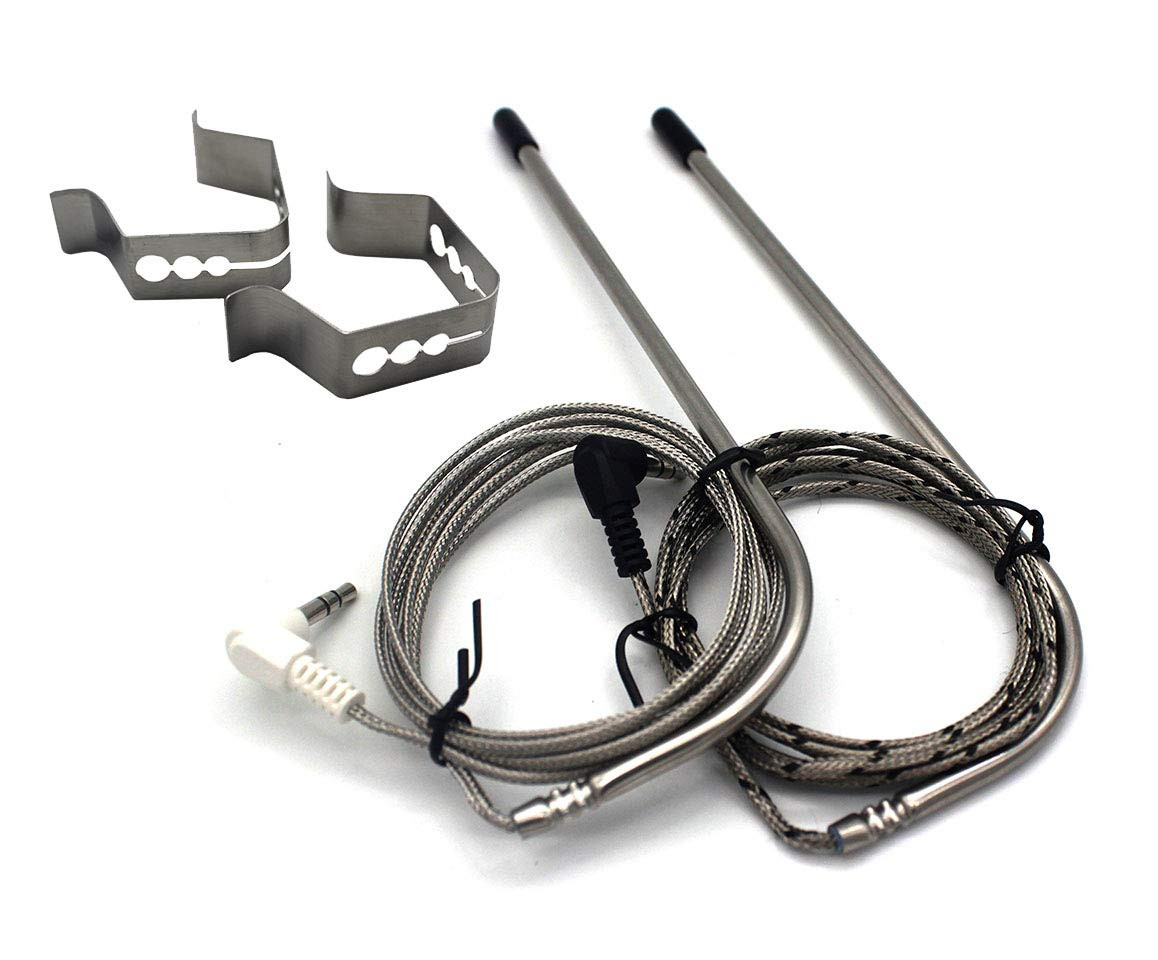 2-Pack Stainless Steel Meat Probe for All Traeger Controllers with Meat Probe Ho