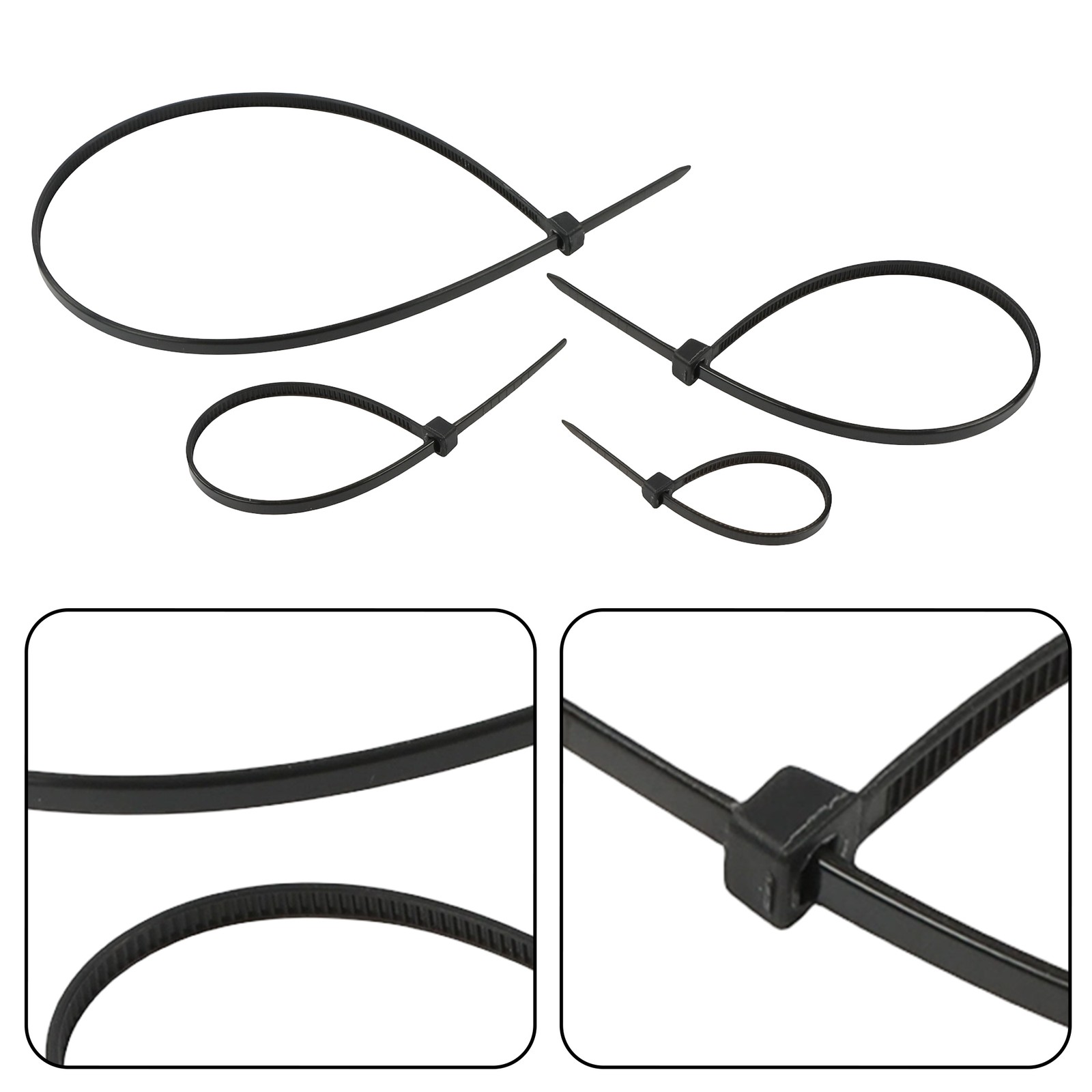 2000 PCS Self-locking Nylon Zip Ties Assorted Sizes 4+6+8+12 Inch Cable ties