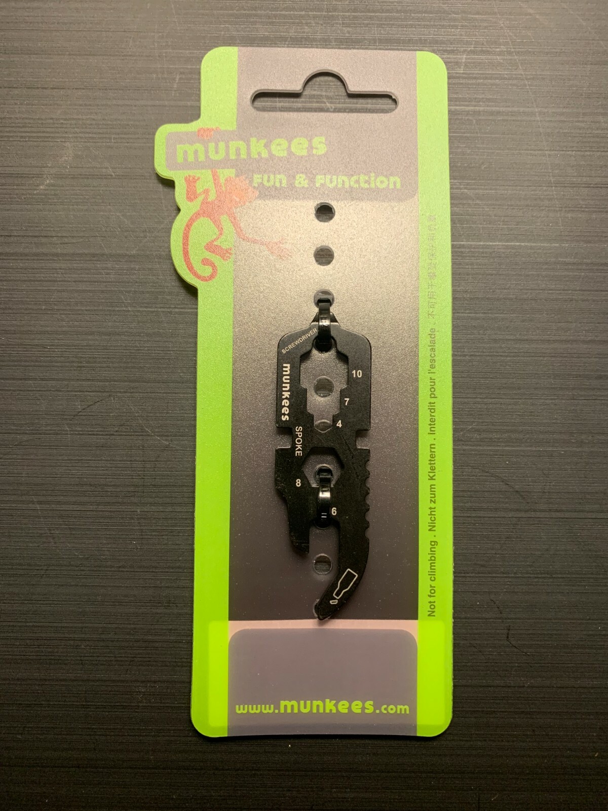 Munkees 9-function Stainless Steel Card Multi-tool - EDC - Keyring - 2531