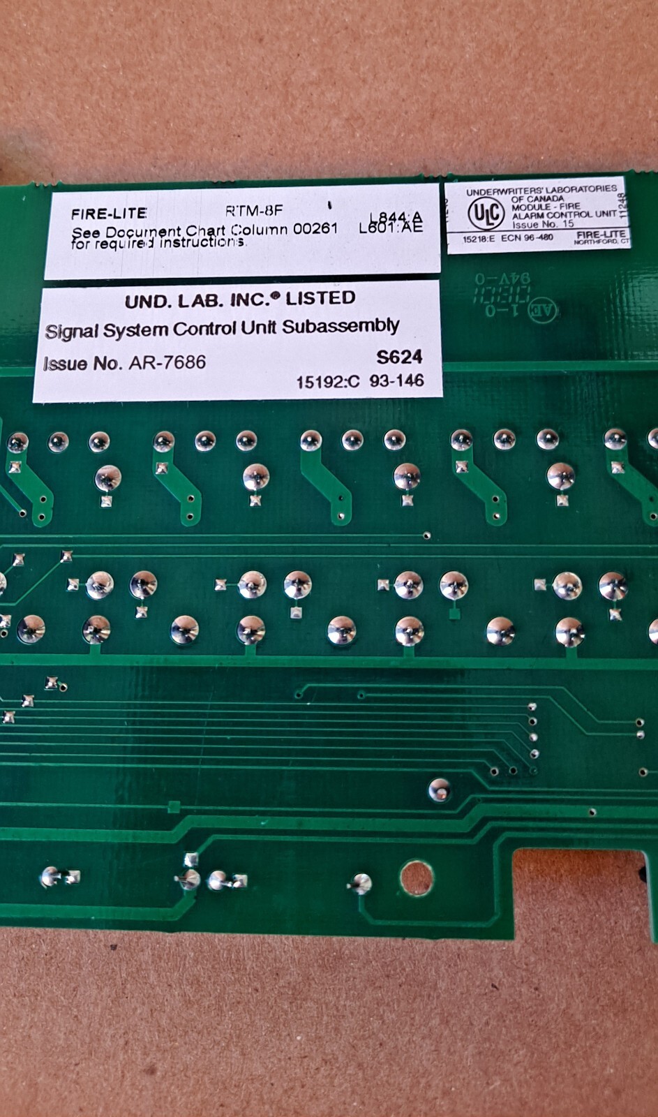 FIRE LITE RTM-8F Fire Alarm 8 Zone Relay Transmitter Module