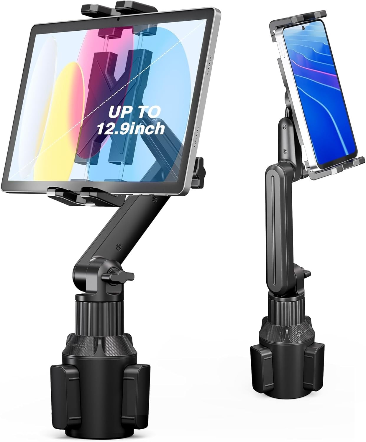 Cup Holder Tablet Mount, Ipad Cup Holder Car Mount with Adjustable Arm for Table