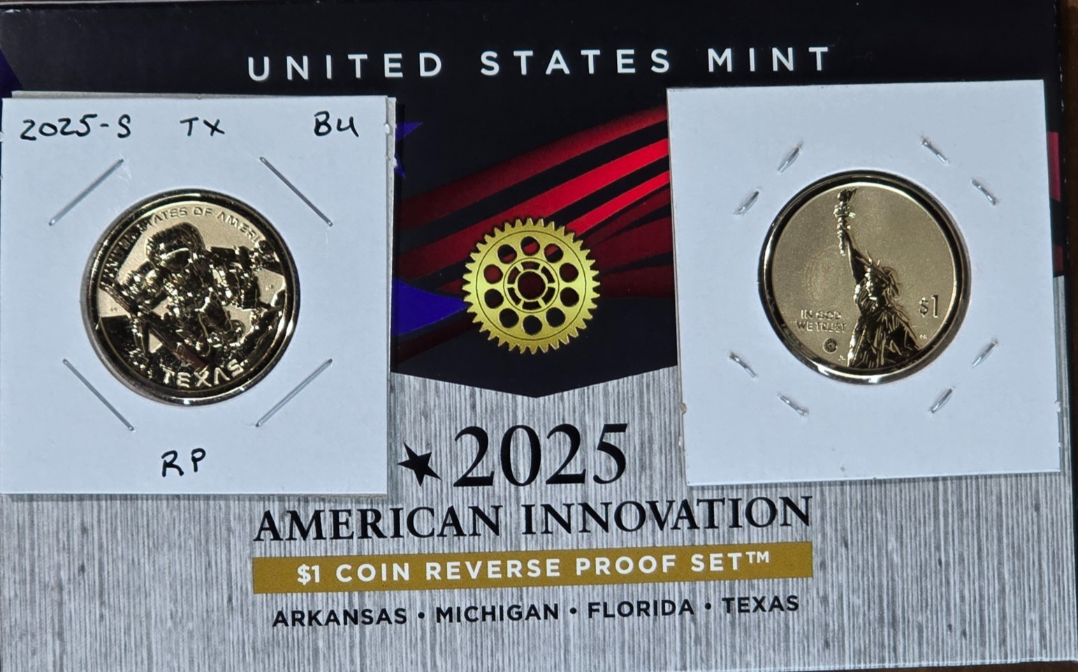2025 S  Reverse Proof American Innovation Dollar -Texas- BU (1 Coin)
