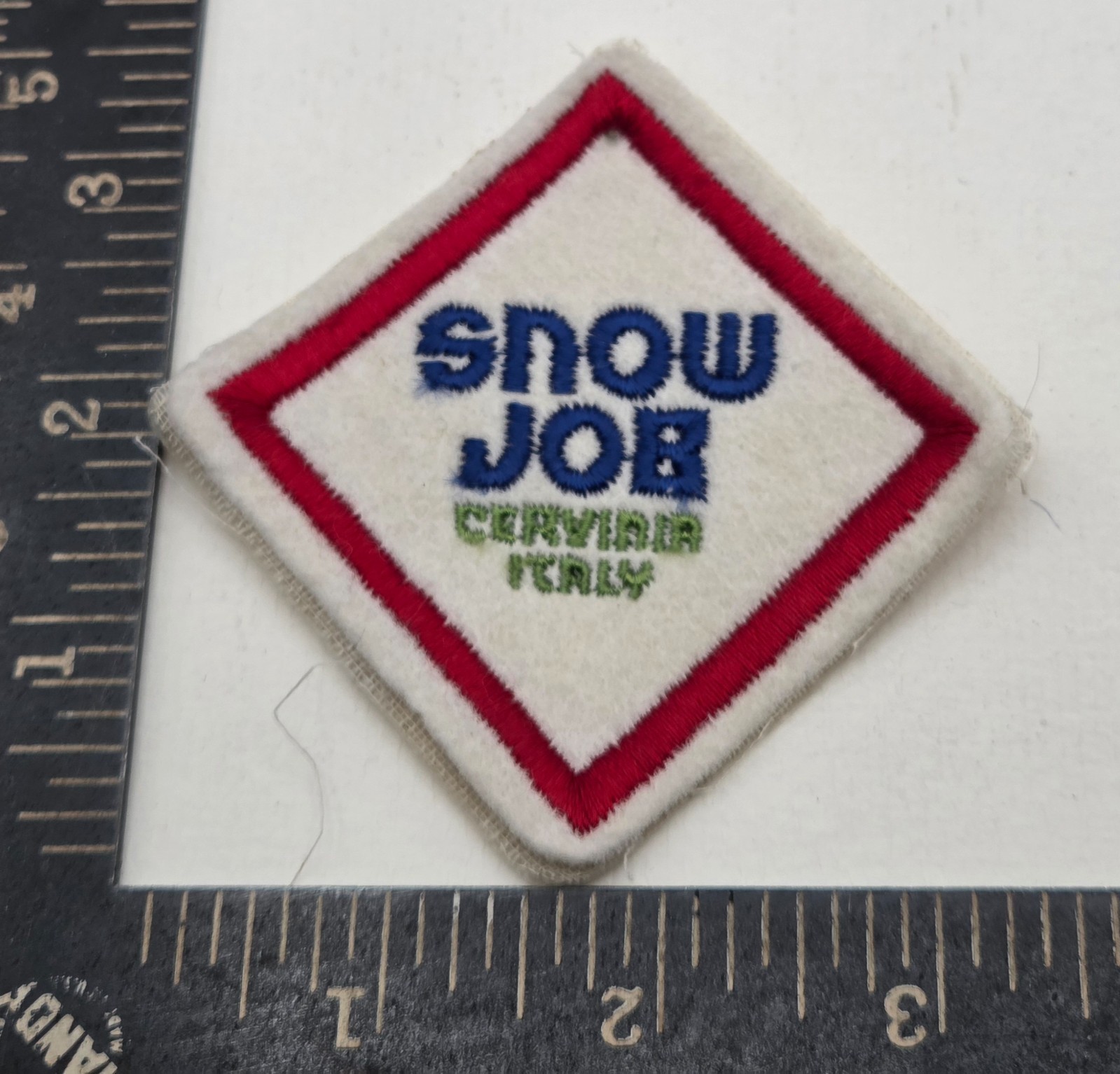 Snow Job Skiing Patch Snowboard Snowmobile Winter Sports Iron On Vintage Style