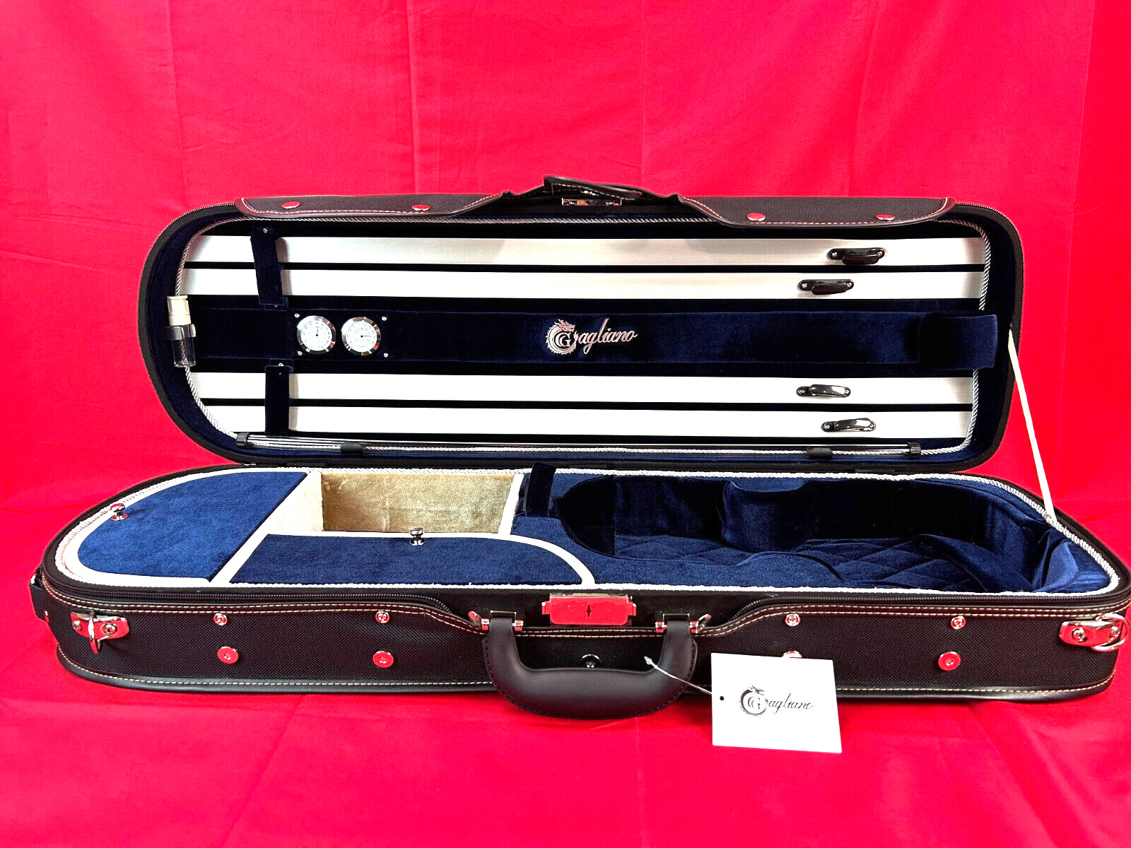 Gagliano Humisheld Classic Violin Case 4/4 Oblong Case -Blue