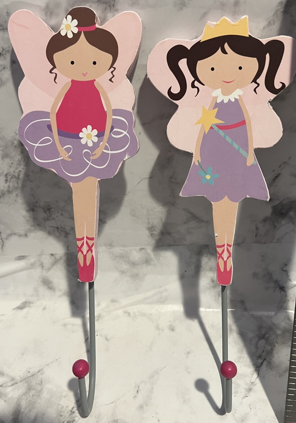 Baby Girl Bella Wall Hooks - Set of 2 as shown - 661371820903