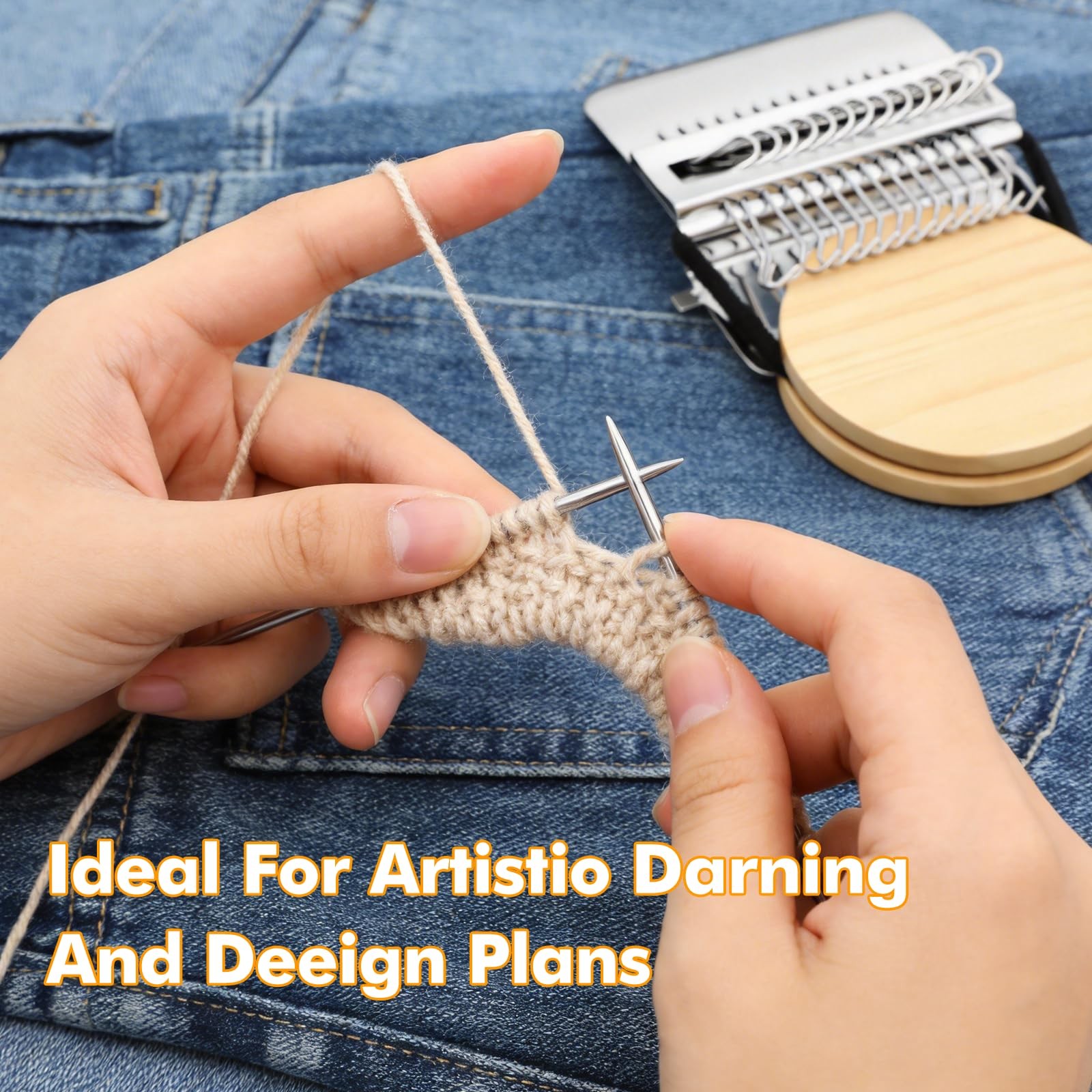 PatchMaker 2.0 Kit, Mini Portable Patch Darning Looms Kit, Patchwork Weaving ...