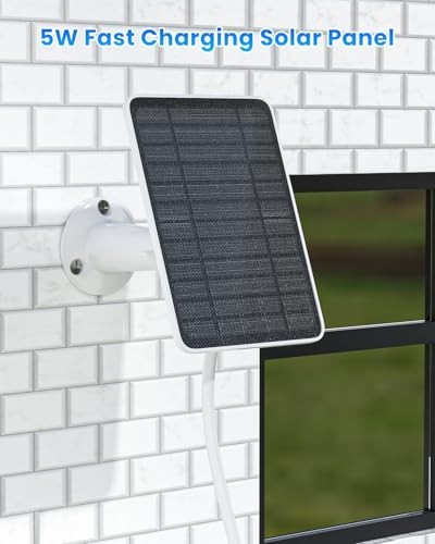 5W Solar Panel for Ring Camera, Solar Panel Charger Compatible for Ring-4 Pack