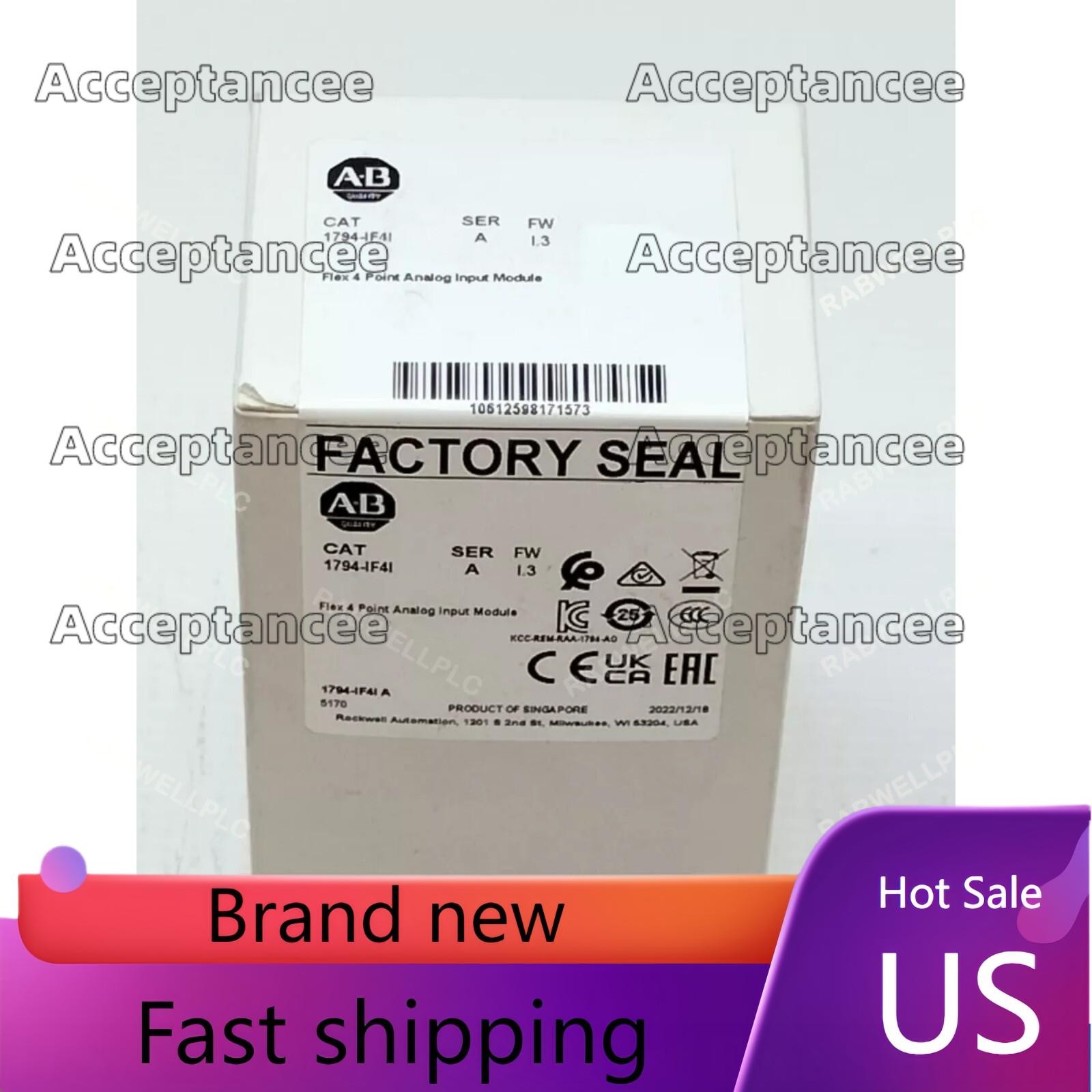 Allen Bradley 1794-IF4I Flex 4 Point Analog Input Module AB 179-IF4I US Free Tax