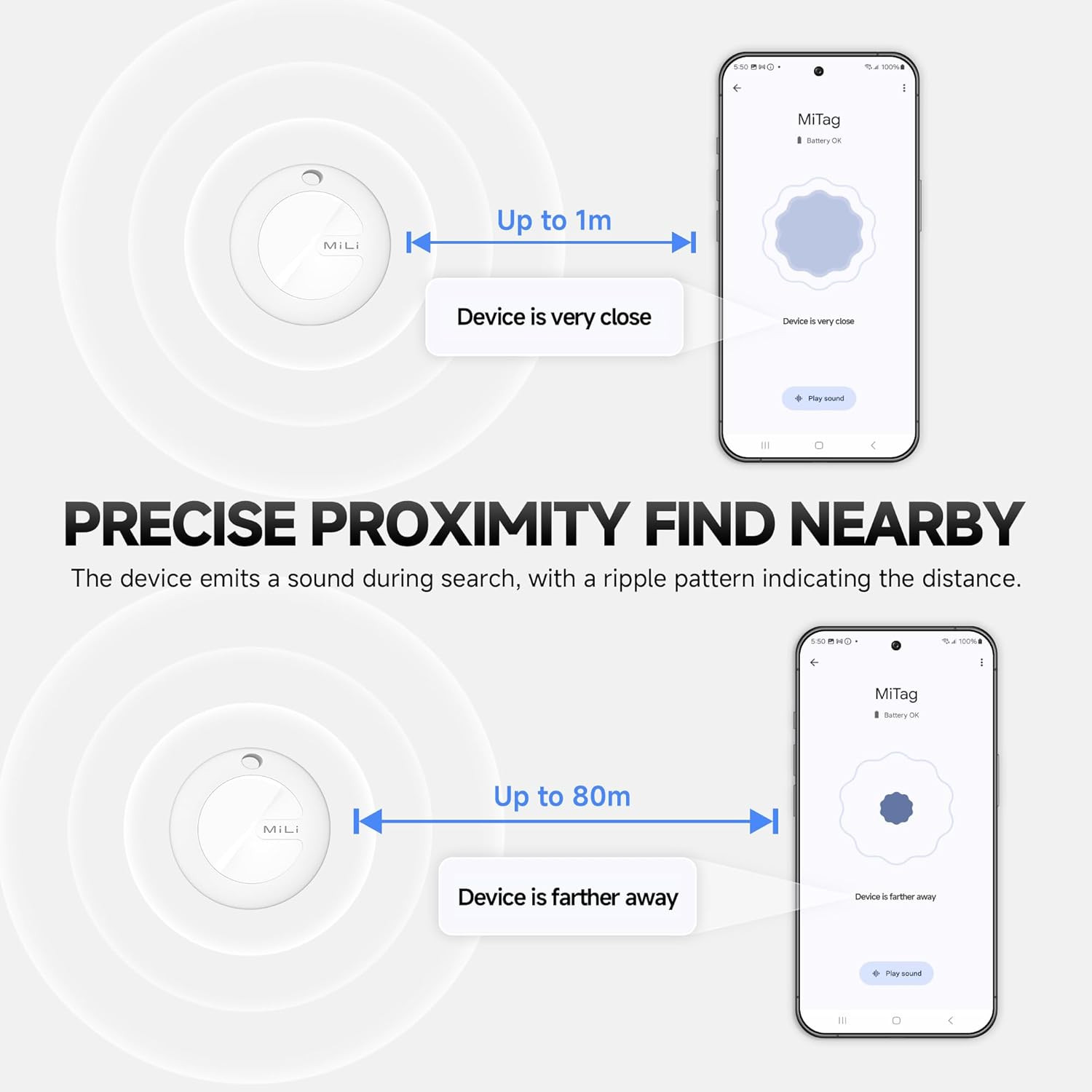 Air Tracker Tags for Android 1 Pack, Bluetooth Tracker for Google Find