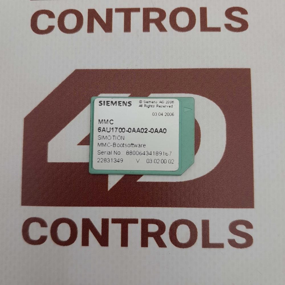 6AU1700-0AA02-0AA0 | Siemens | Memory Card, 64 MB Capacity, Simotion MMC, Used