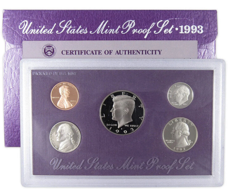 1993 Clad Proof Set U.S. Mint Original Government Packaging OGP Collectible