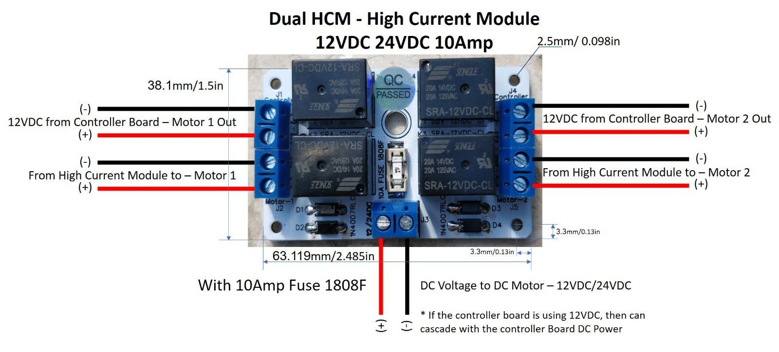 Dual Channel Relay Module Solar Panel Sun Tracking Control Board DIY 12V 24V 10A