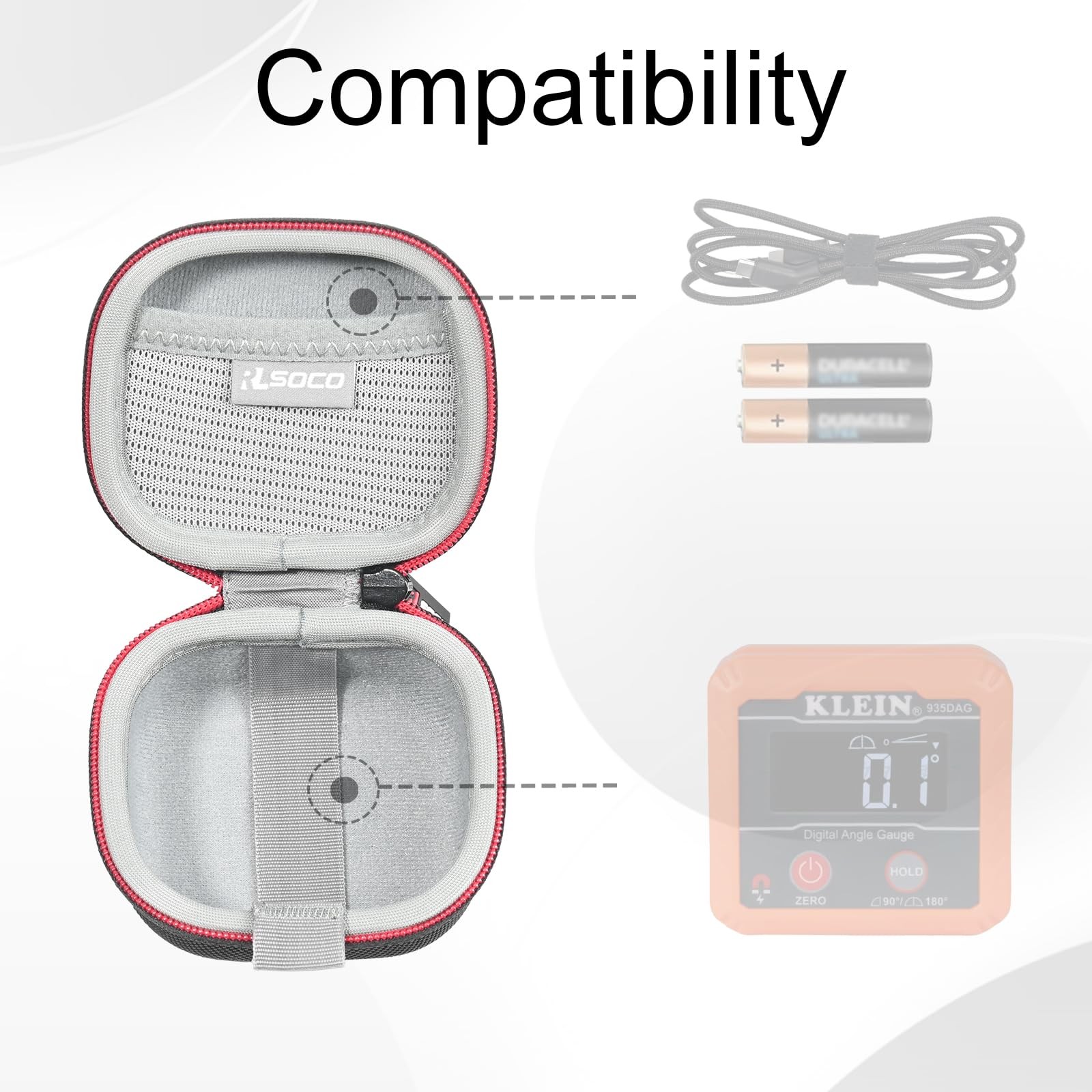 RLSOCO Case for Klein Tools 935DAG Digital Electronic Level and Angle Gauge C...