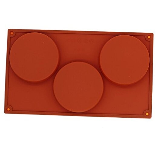 3-Cavity Large Round Silicone Disc Cake, Pie, Custard, Tart and Resin Coaster