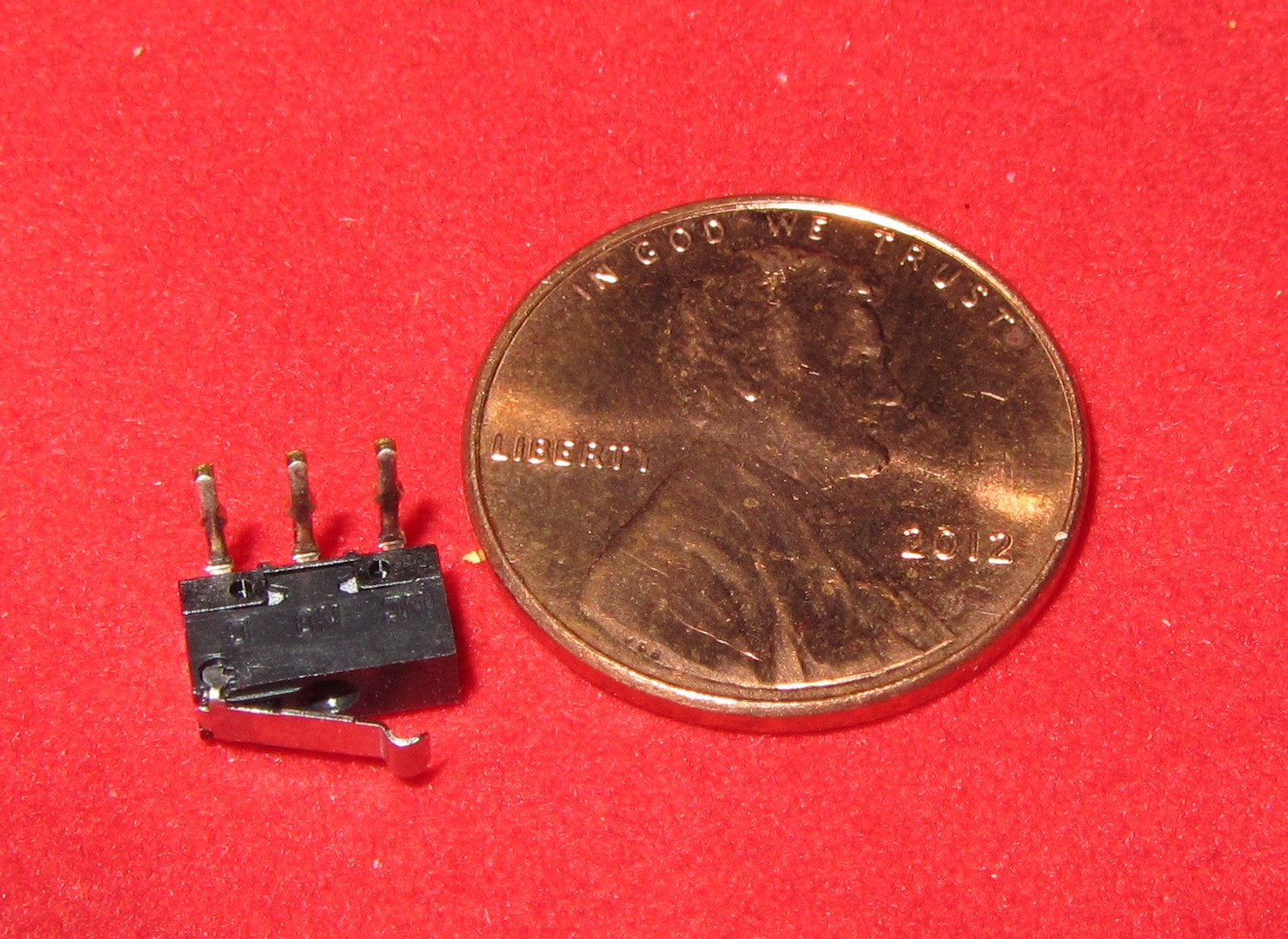 10x Panasonic AV4 Microswitch 30VDC 500mA Sub Miniature Roller Lever SPDT TINY K