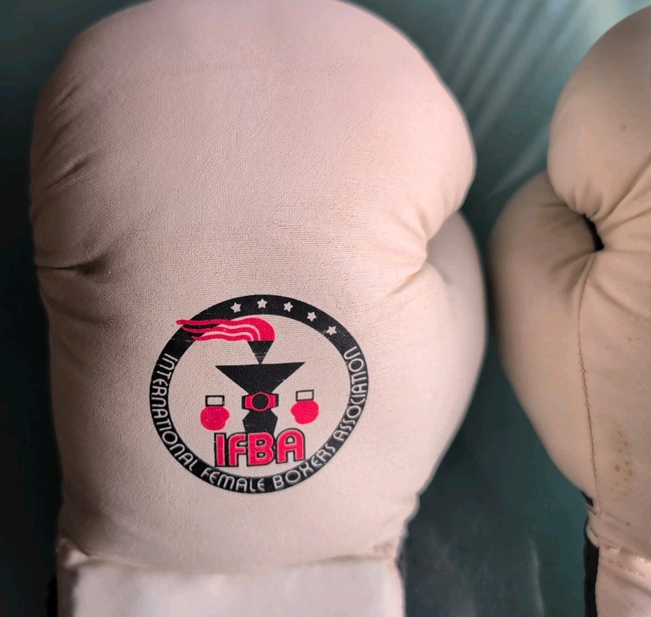 TKO-TECHINICAL KNOCKOUT- IFBA Edition - White BOXING GLOVES-12 OZ W/ Bag