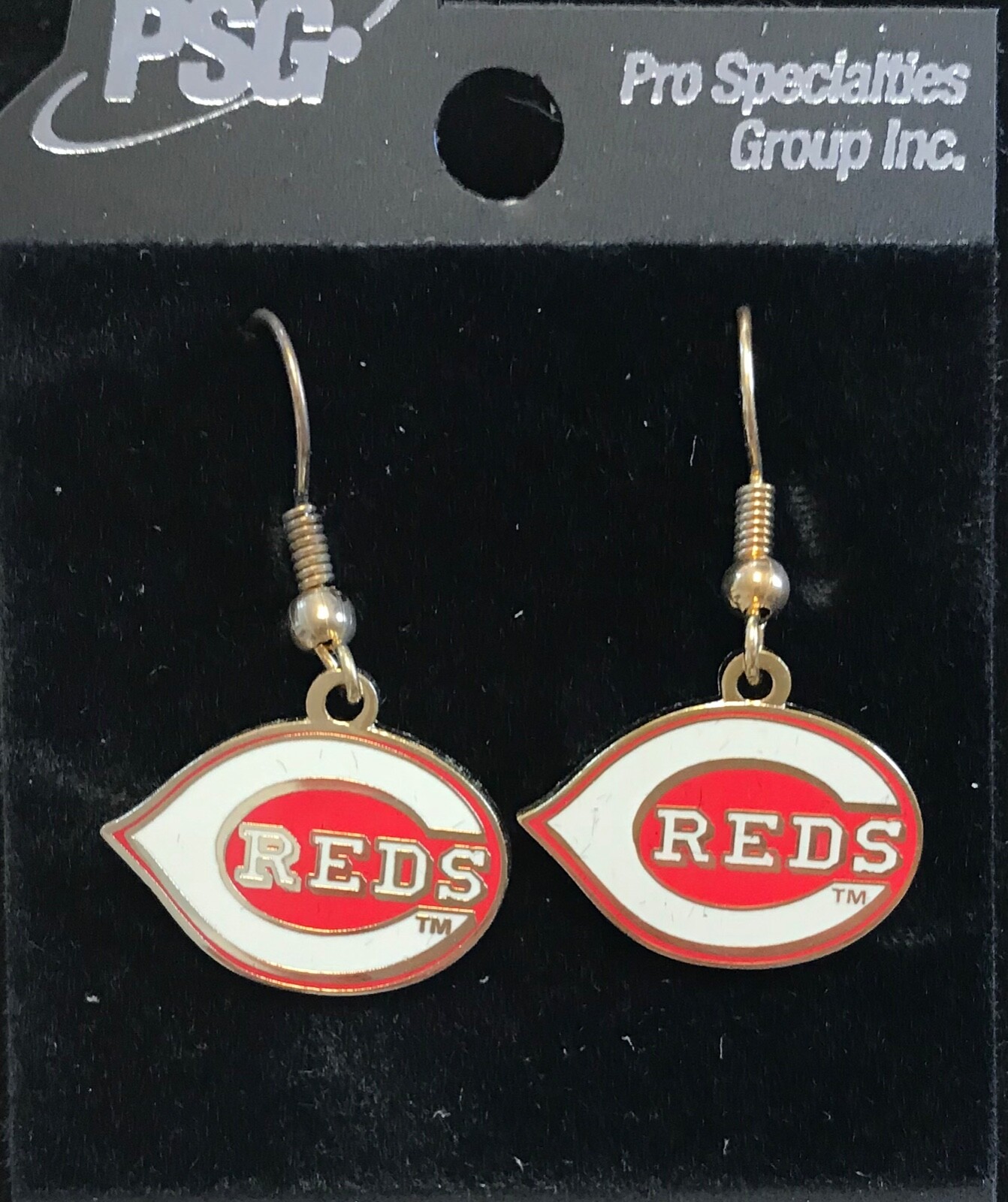 Cincinnati Reds Primary Logo J Hook Earrings NEW