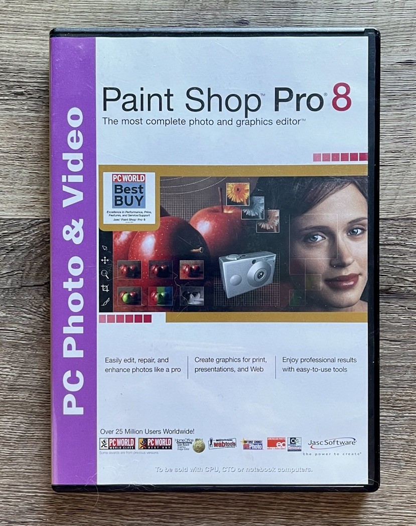 Paint Shop Pro 8 | PC Photo & Video Graphics Software (Jasc) PC Windows 98-XP