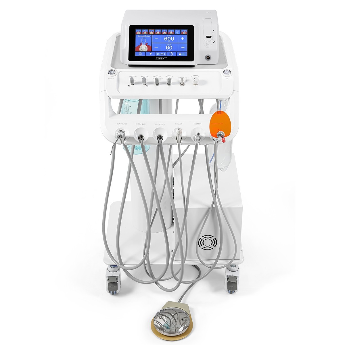 Dental Delivery Mobile Unit Air Compressor Light Curing scalers Suction System