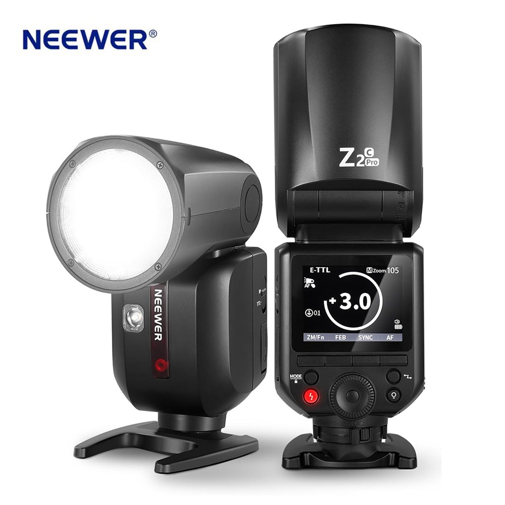 NEEWER Z2PRO-C TTL HSS Round Head Flash Light Speedlite 1/8000s for Canon Camera