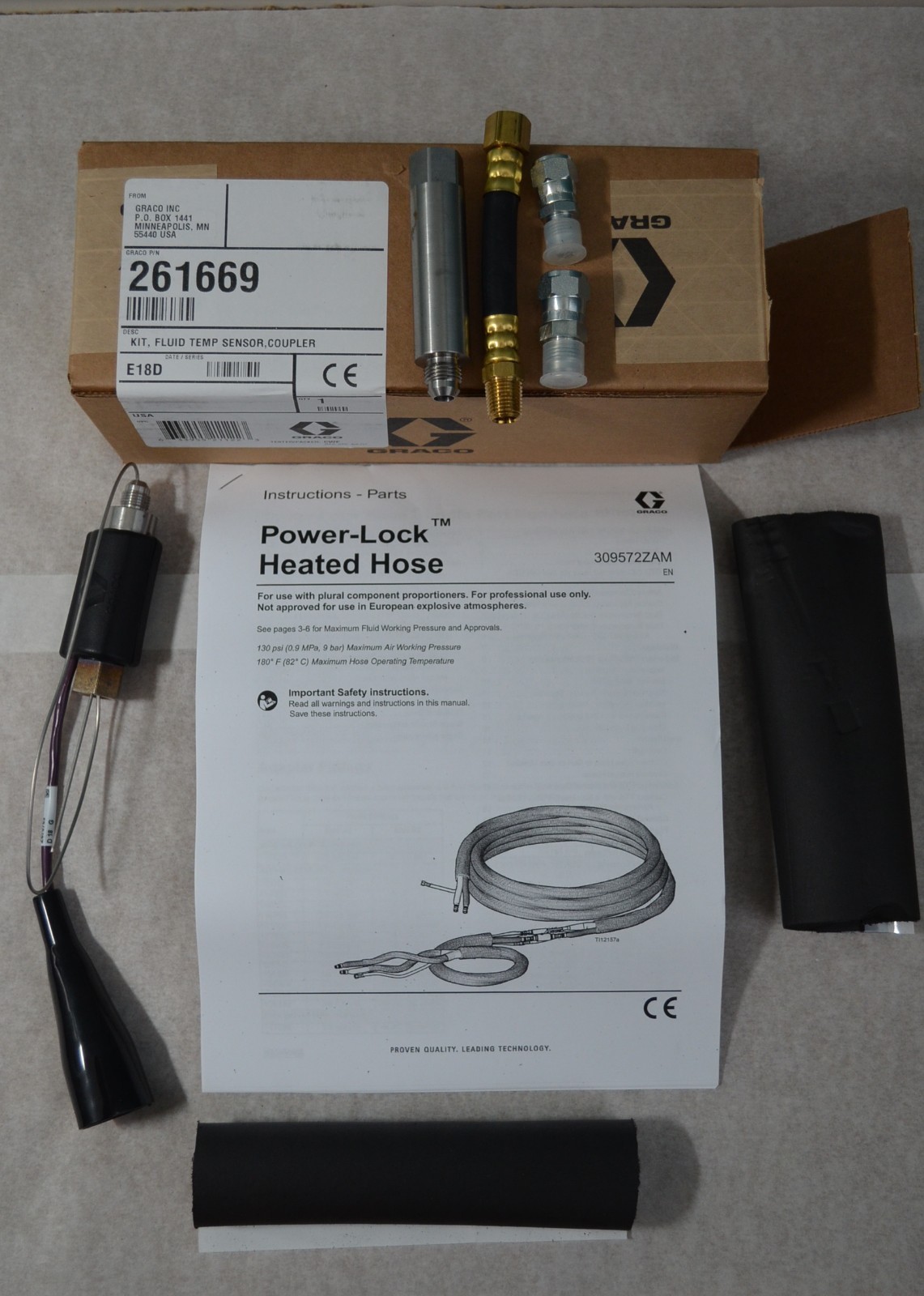 Graco 261669 Kit, Fluid Temp Sensor, Coupler   **GENUINE Graco**