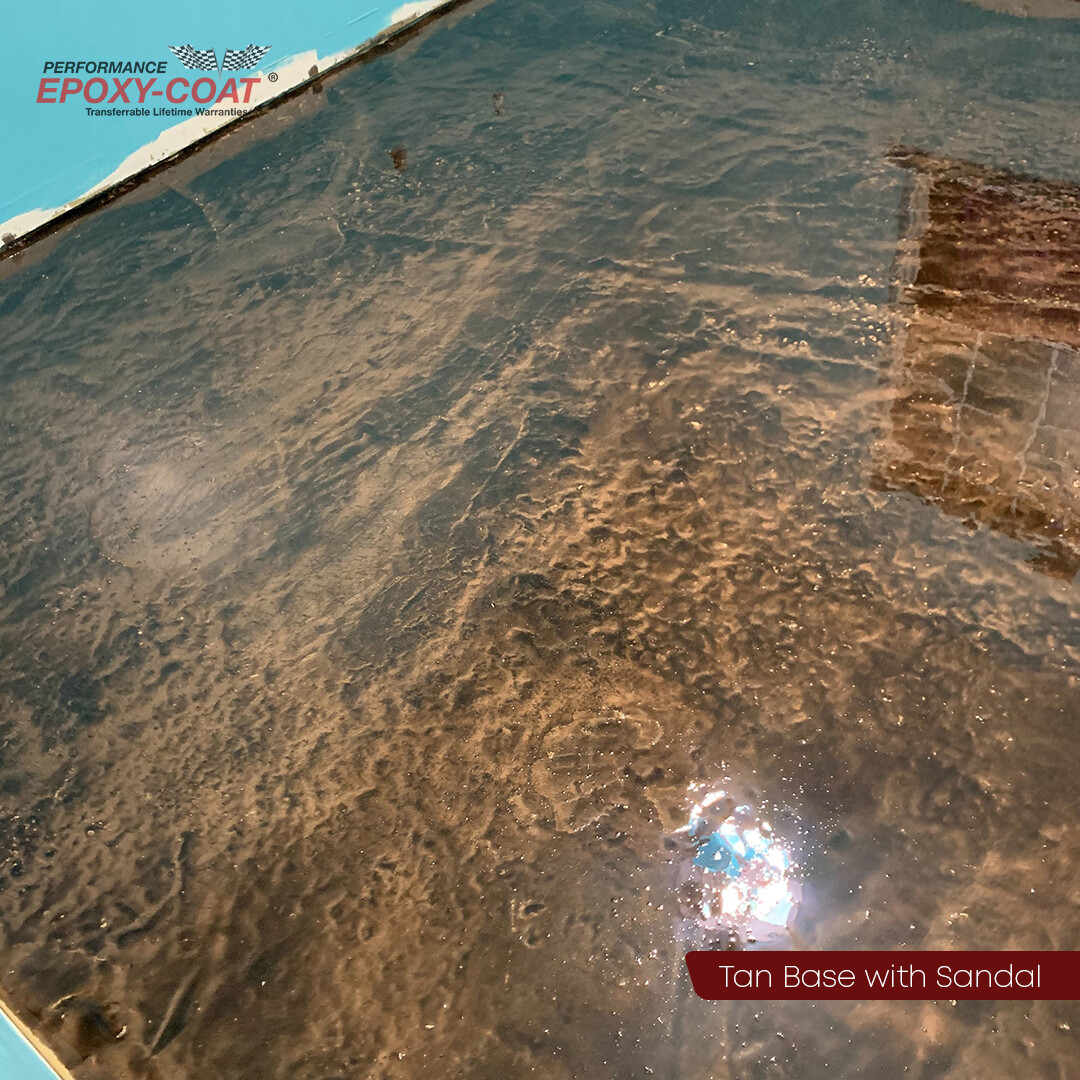 Metallic Half Epoxy Floor Coating Kit 150 sq. ft. BROWN Base Coat