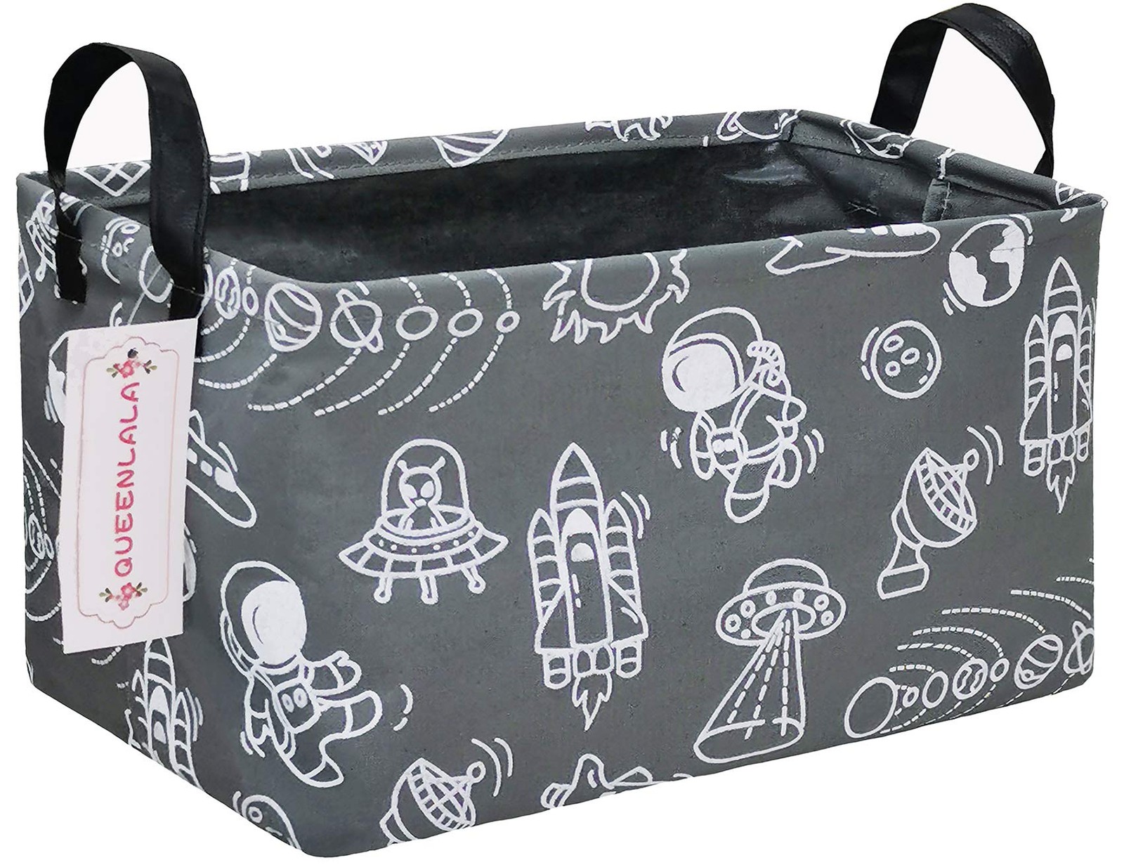 Rectangular Collapsible Laundry Basket with Side Handles, Space exploration