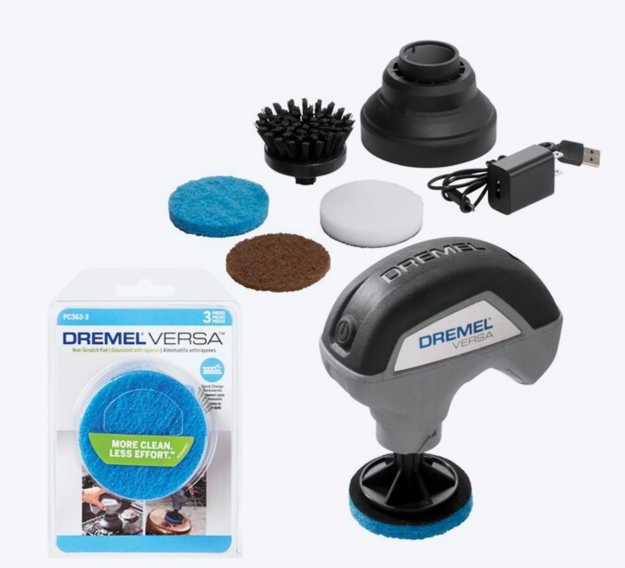 Dremel Versa Power Scrubber Cordless Electric Cleaning Tool Kit PC10-02 NEW
