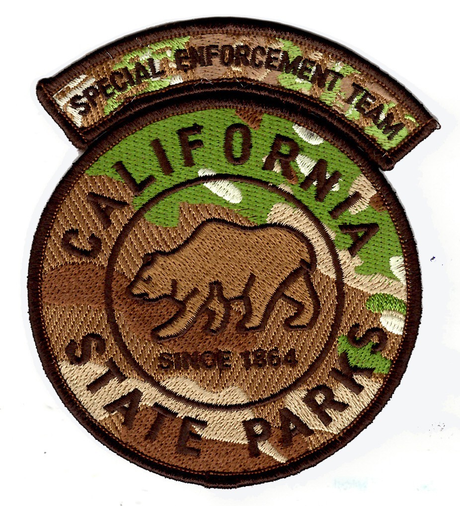 California State Parks - State Park Ranger 4" Forest Camo Patch with SET Rocker