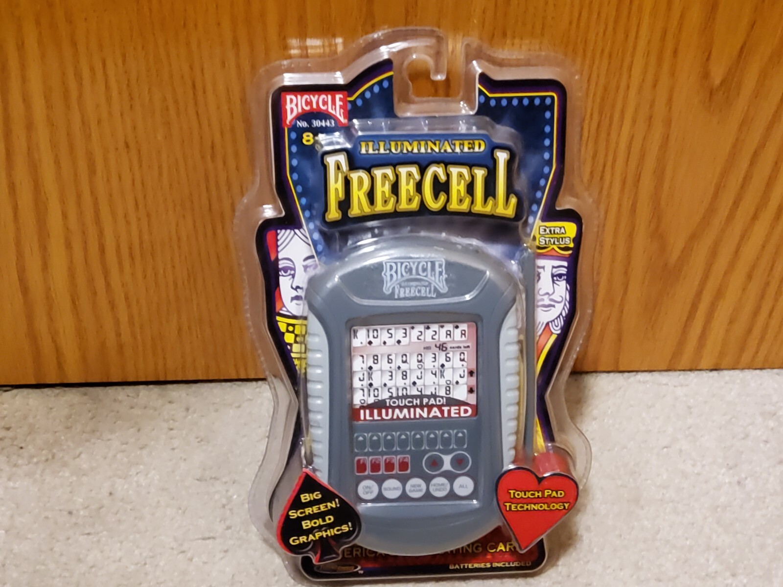 Bicycle Freecell Illuminated Touch Pad Electronic Handheld Card Game Sealed NISP