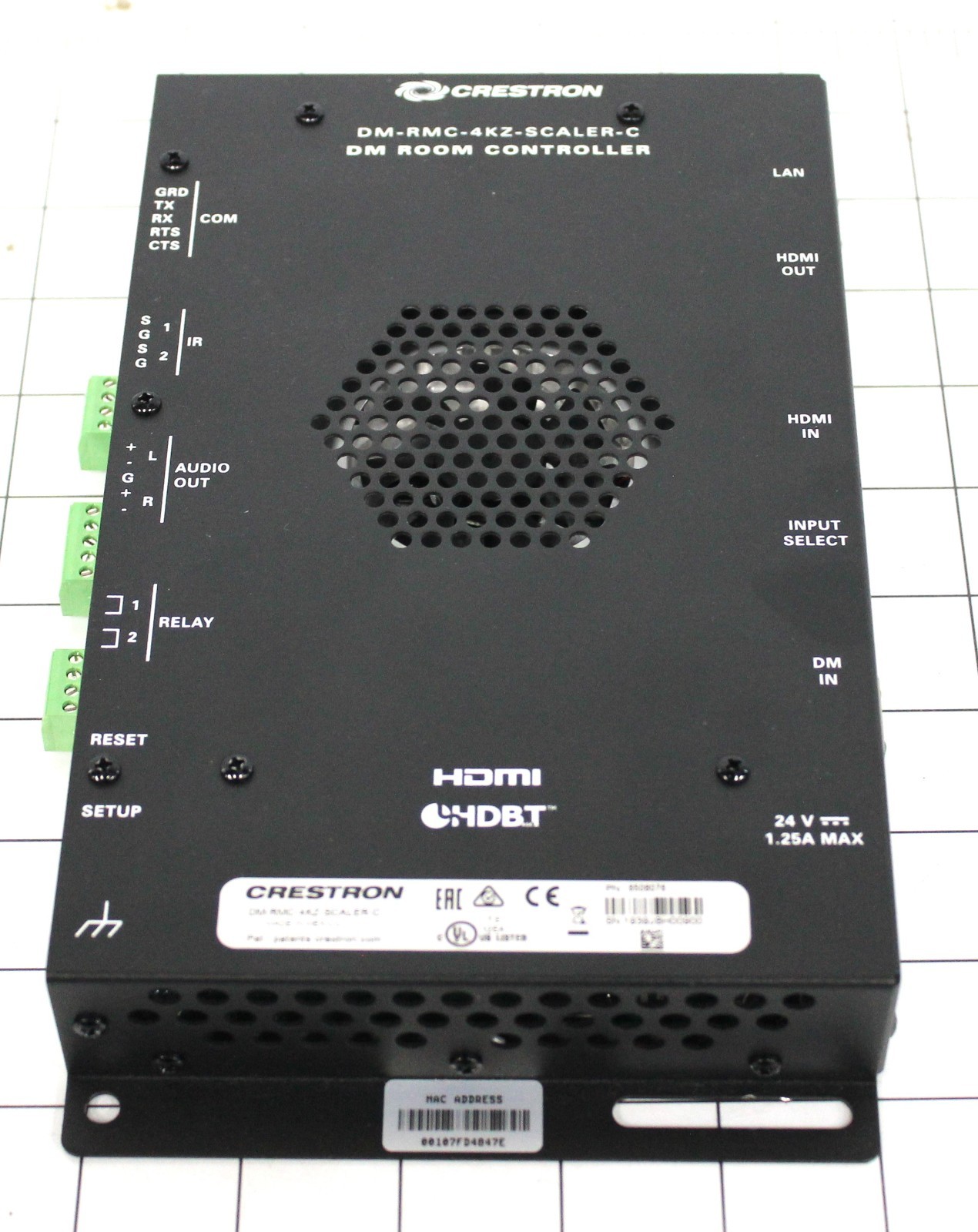 CRESTRON DM-RMC-4KZ-SCALER-C ROOM CONTROLLER W/AC-ADAPTER