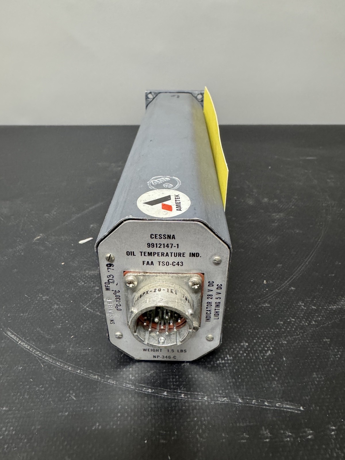 Cessna Oil Temperature Indicator PN 9912147-1 - SERVICEABLE