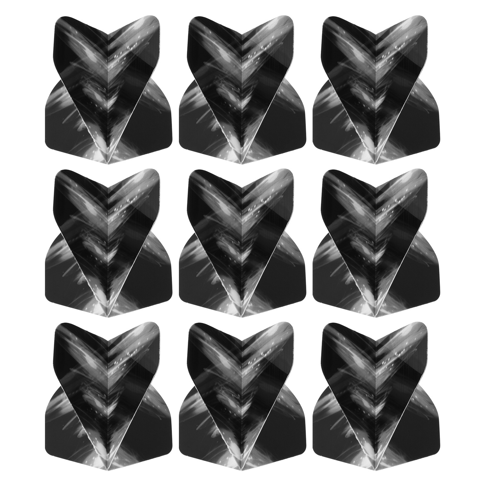 Dart Flights, 9 Pack PET Darts Accessories Black, Gray