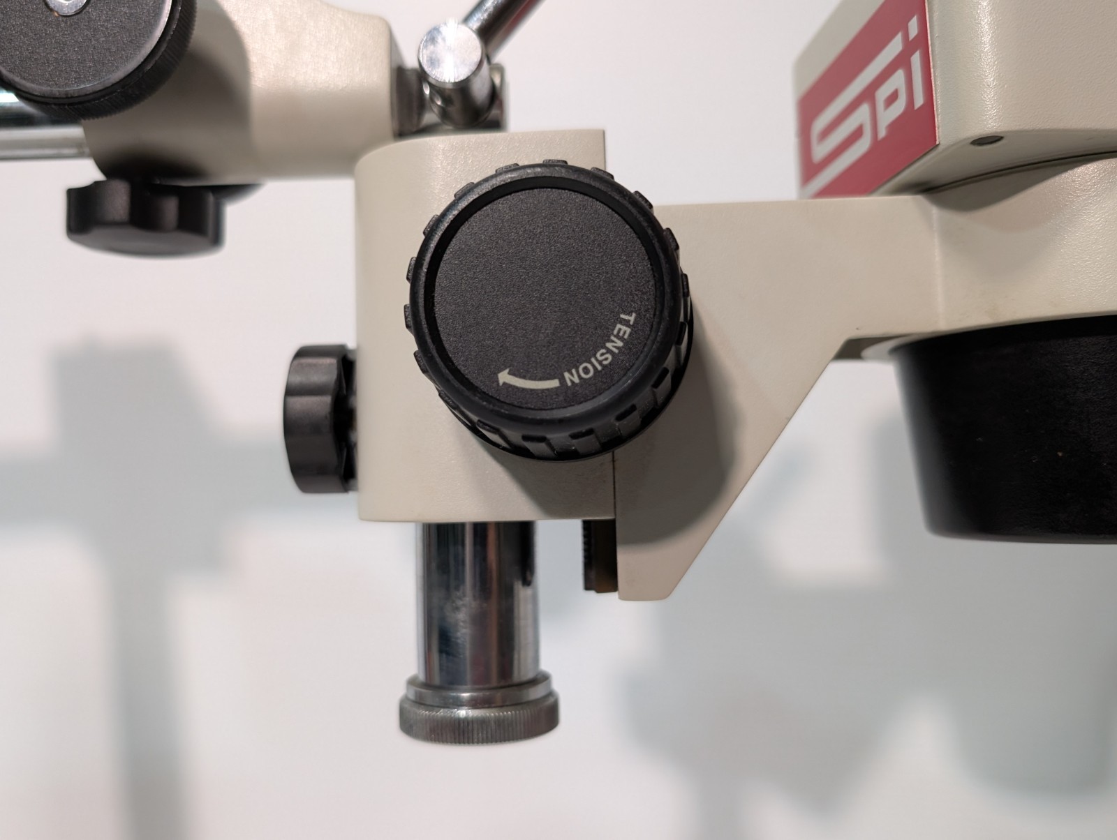 SPI Stereo Microscope with Adjustable Boom Stand and Base, Preowned, As Shown