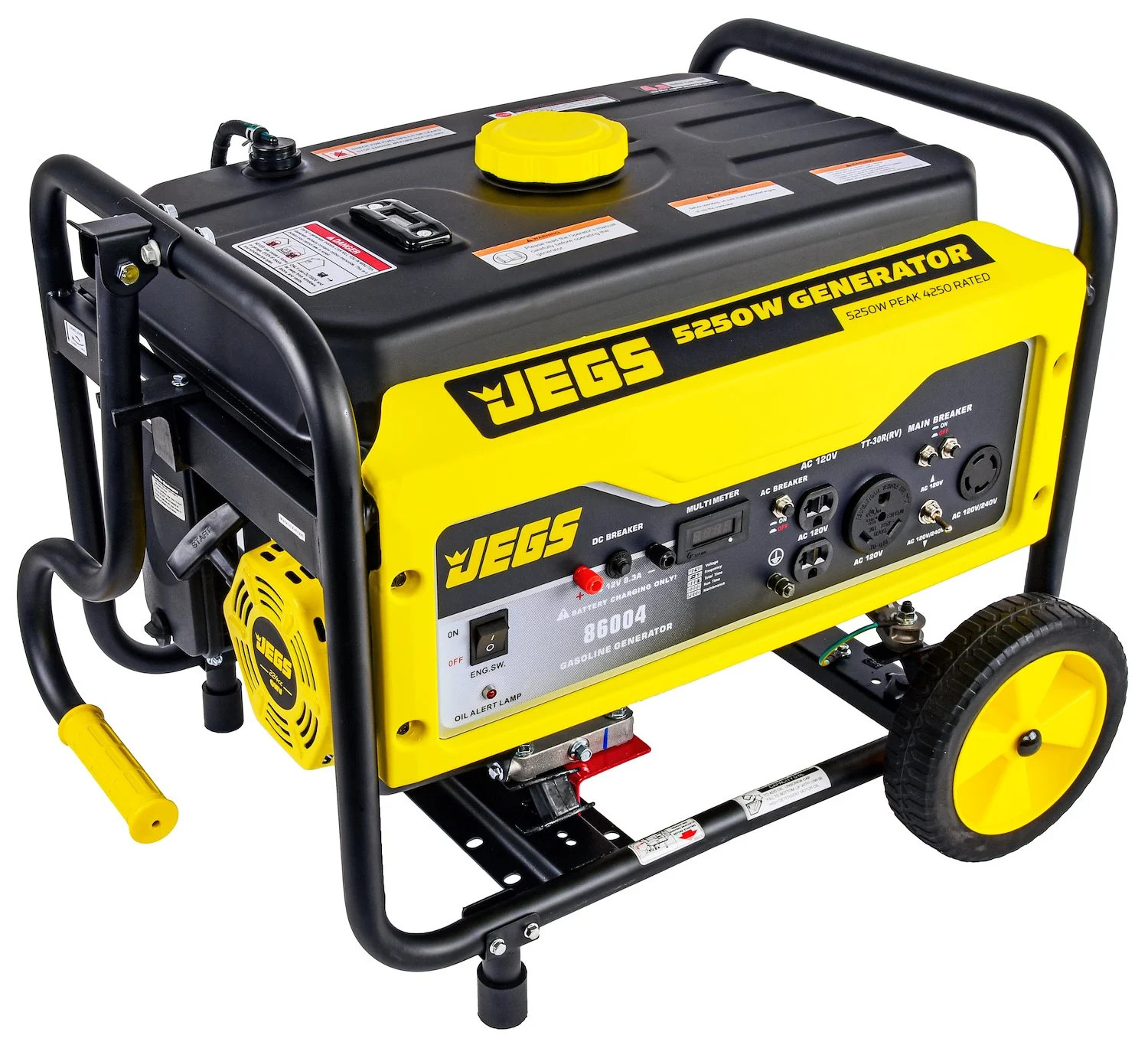 JEGS 5250 Watt Premium Gas Powered Portable Generator