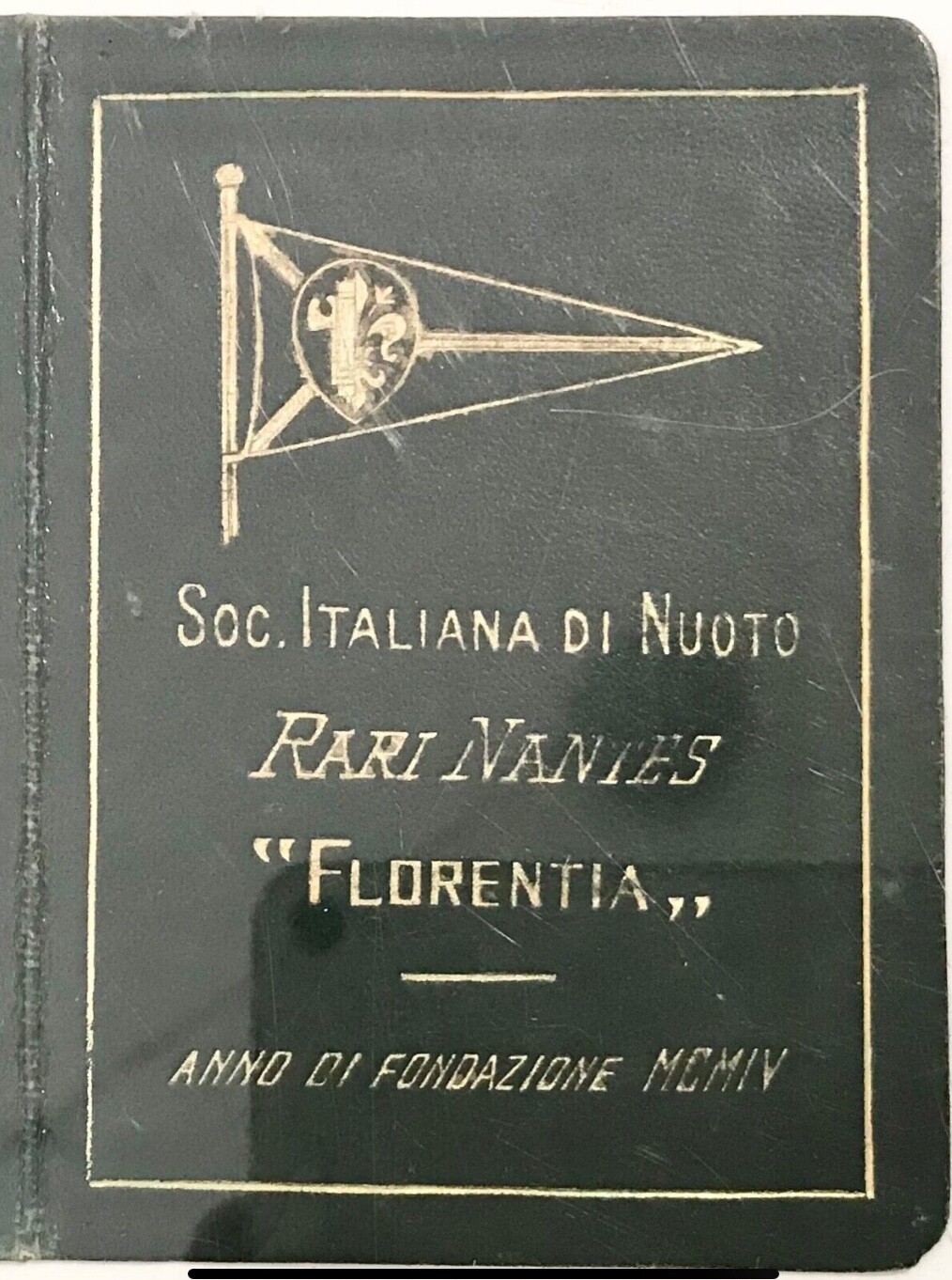 FIRENZE RARI NANTES FLORENTIA TESSERA SOCIETÀ ITALIANA NUOTO A.XII° 1934