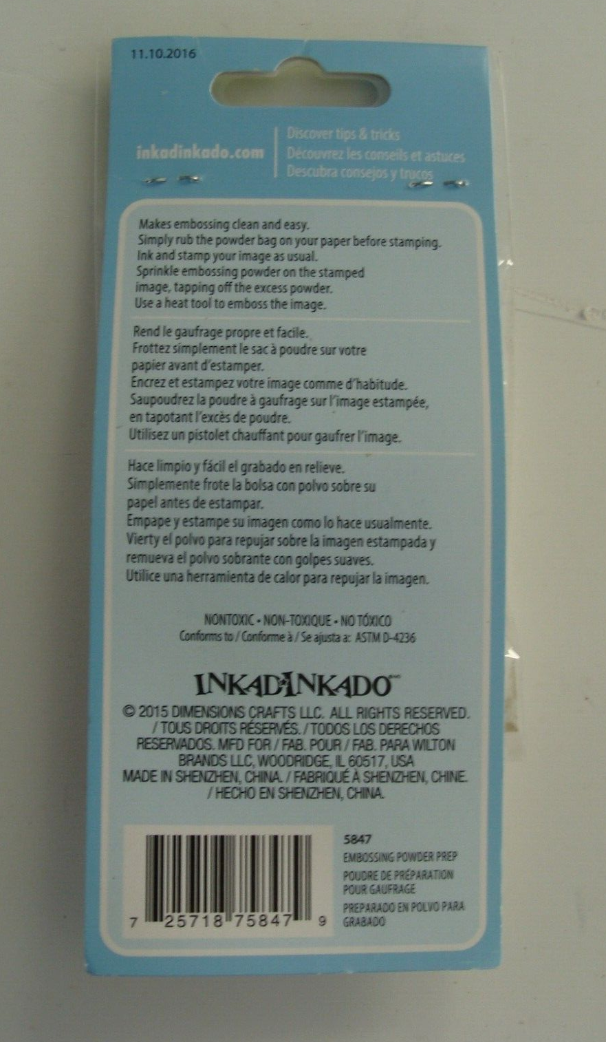 NEW SEALED Inkadinkado Embossing Powder Tool