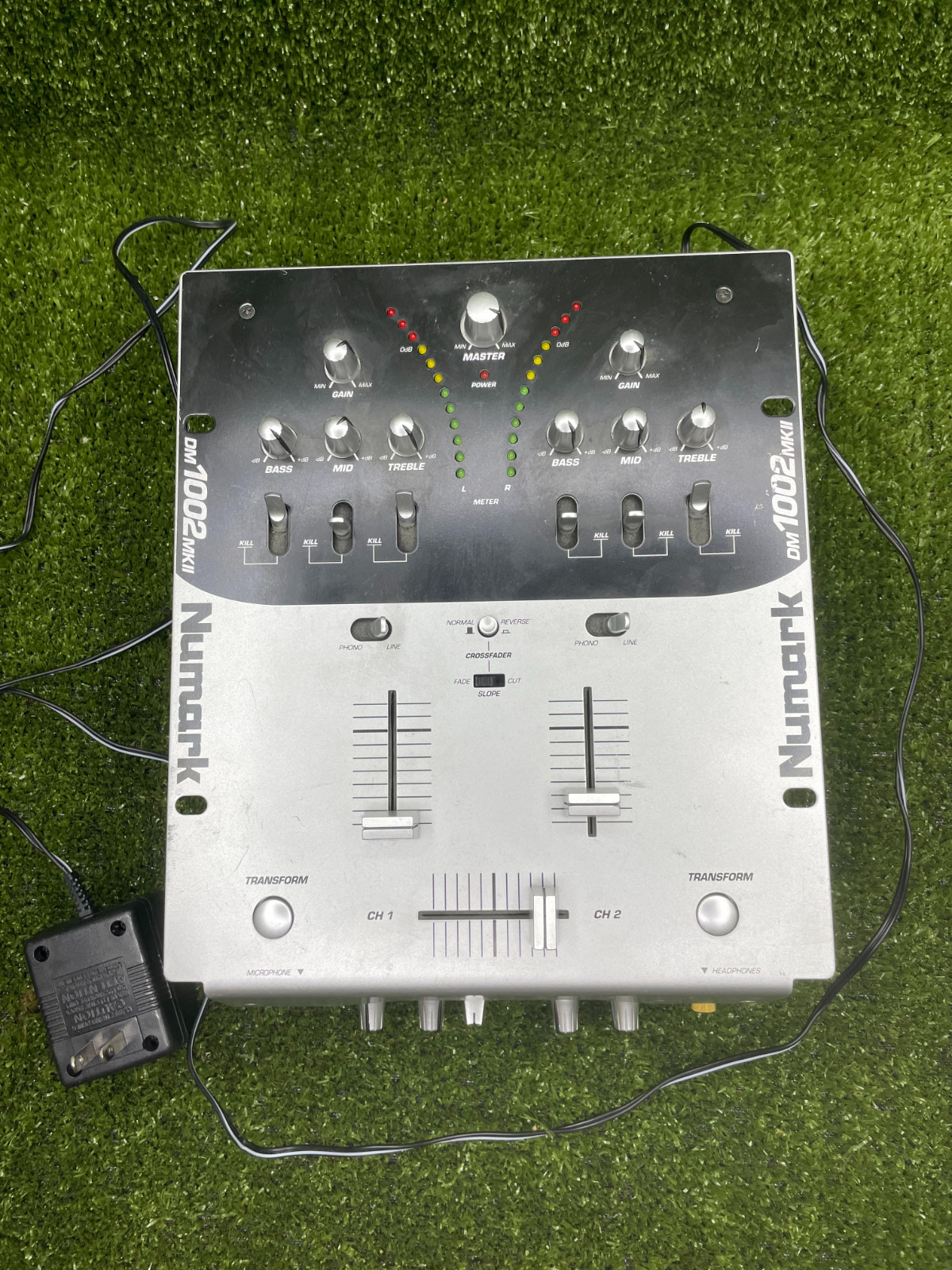 Numark DM1002MKII 2-Channel Analog DJ Scratch Mixer With Power Supply