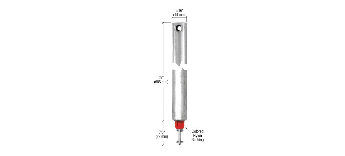 CRL 27" Spiral Tilt Window Balance 9/16" Tube Red Bushing 25 lb