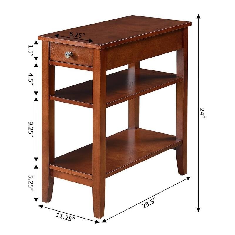 End Table Small Chair Side Skinny Slim For Bedside Nightstand Thin Narrow Tall