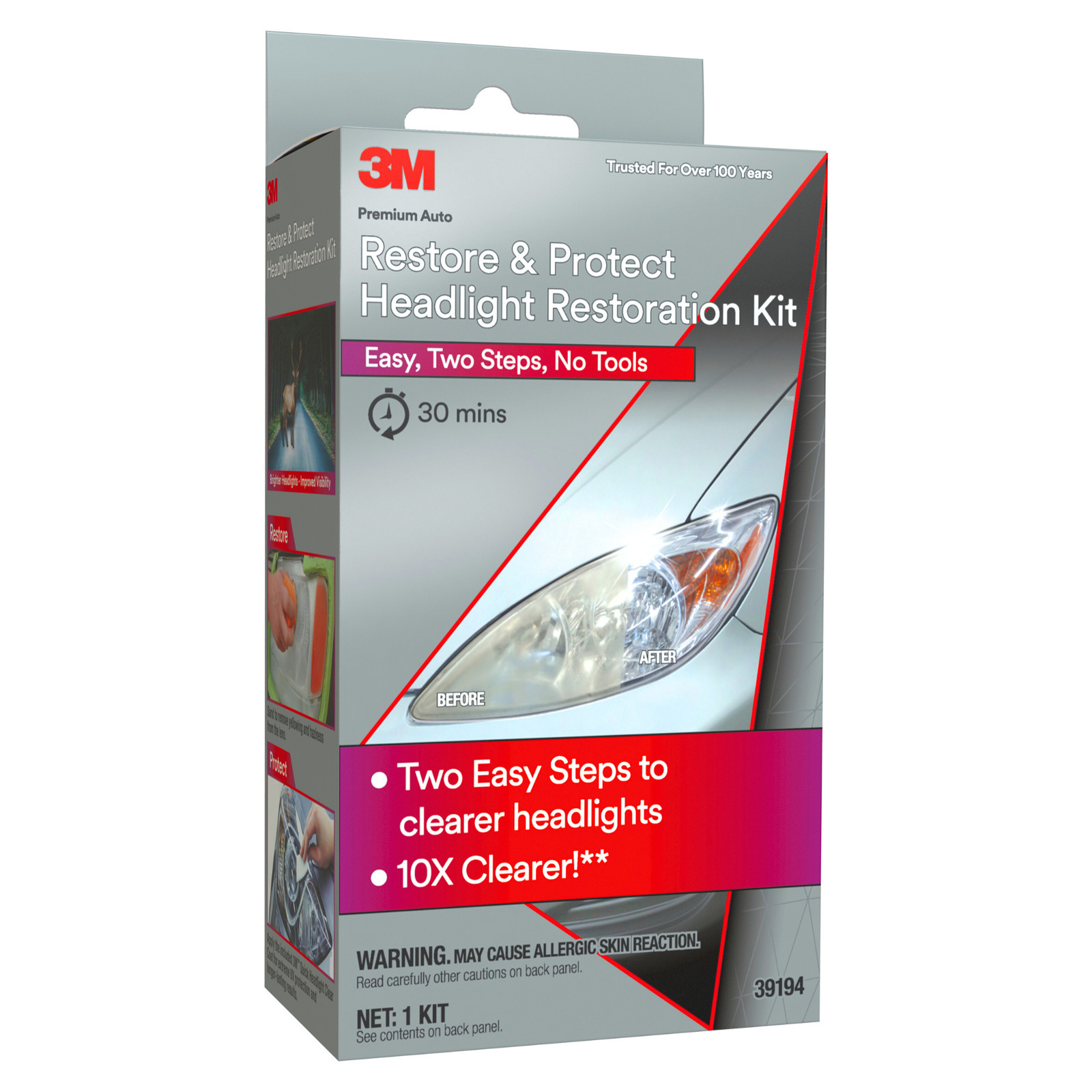3M Restore & Protect Headlight Restoration Kit: 1 kit 39194 | 7100330007