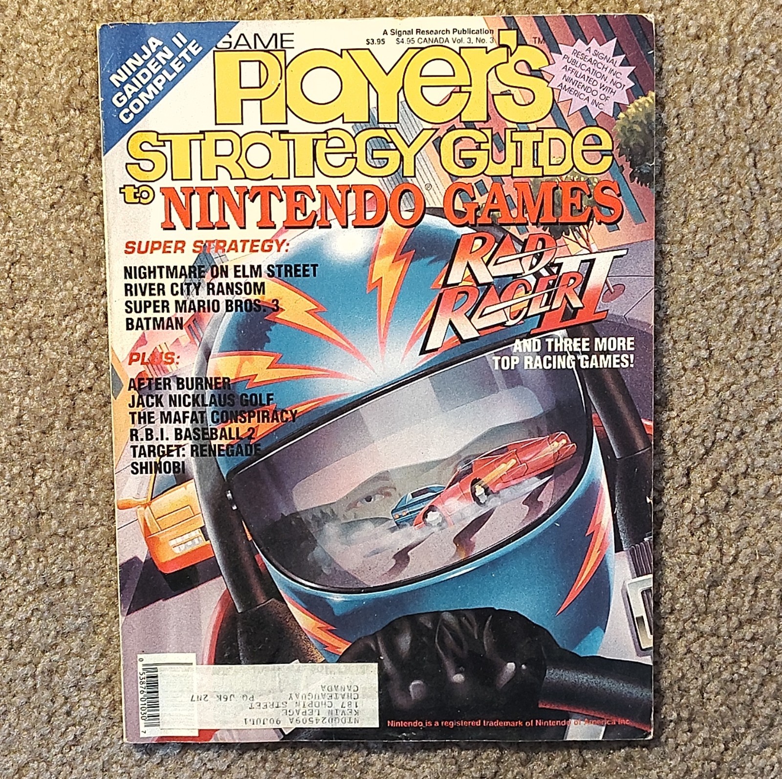 Signal Research Strategy Guide Vol. 3 No. 3 Mario Batman Super Mario Bros. 3
