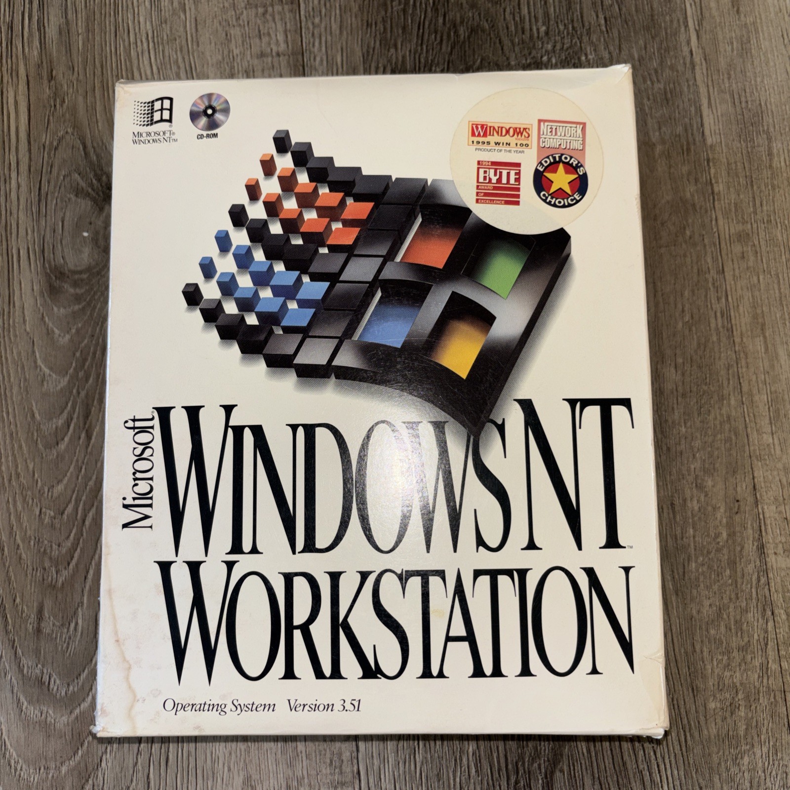 Microsoft Windows Workstation 3.51 CD-Rom Operating System - Open Big Box