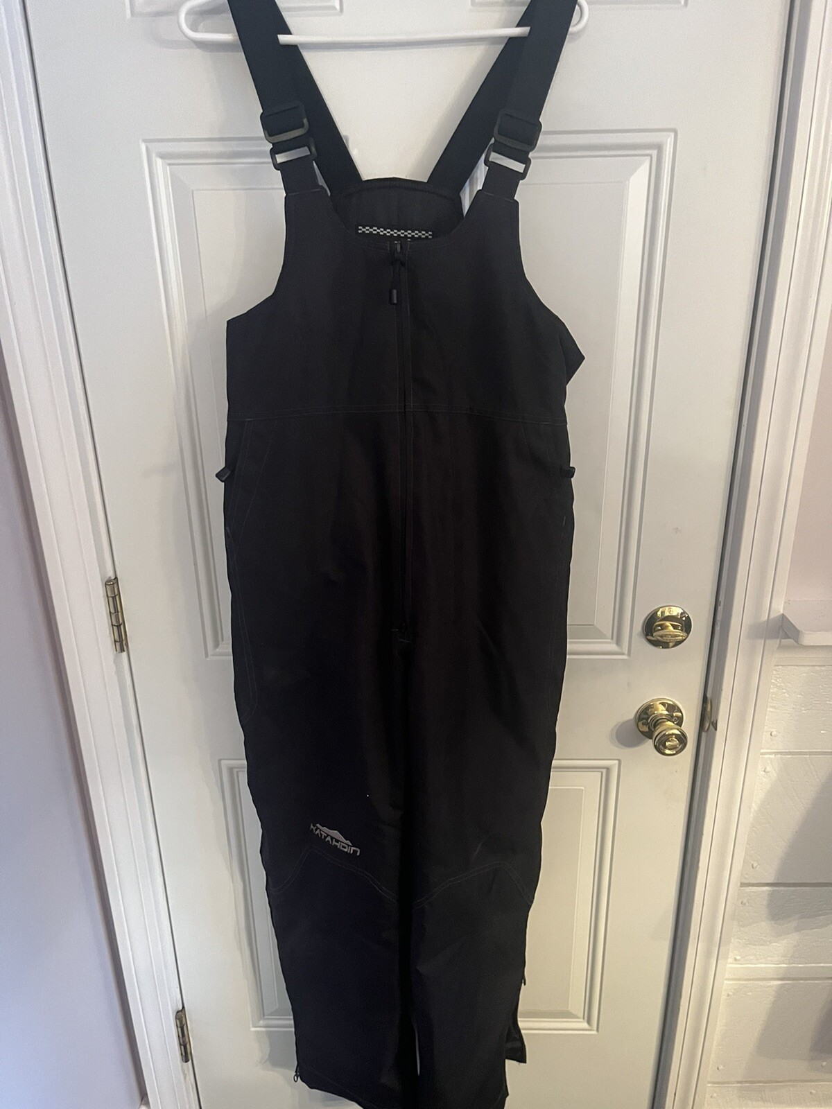 Men’ Katahdin Snowpant Bibs. Black. Youth 3XL (Men’s Small)