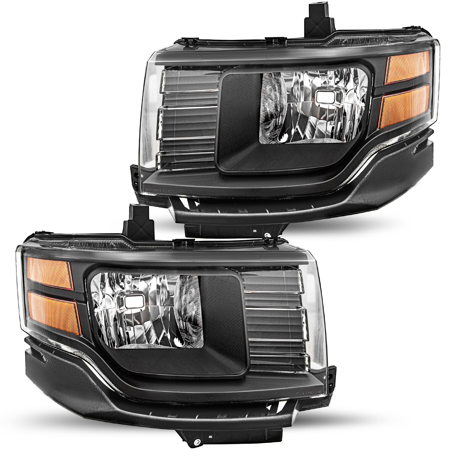 For 2009 2010 2011 2012 Ford Flex Halogen Black Housing Headlights Lamps LH+RH