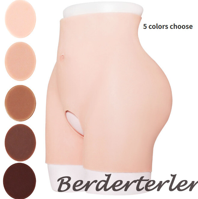 Silicone Pants Buttock thickening Underwear Hip Up Enhancer Open Crotch Panty