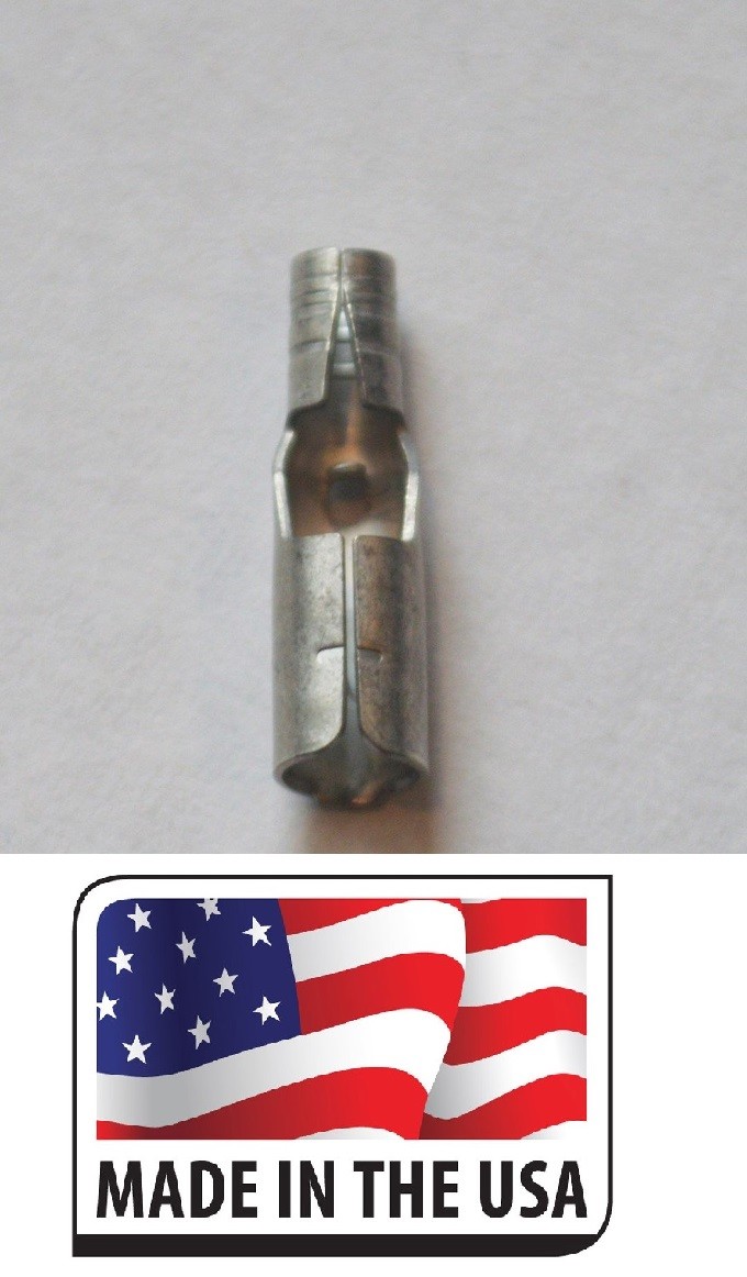 (100) 22-18 BULLET CONNECTOR (FEMALE) NON INSULATED .157 Round QD MADE IN USA