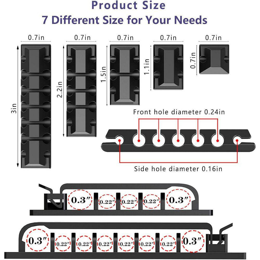 Cable Management Kit 327 PCS with Cable Sleeves, Clips, Holders, Organizer Strap